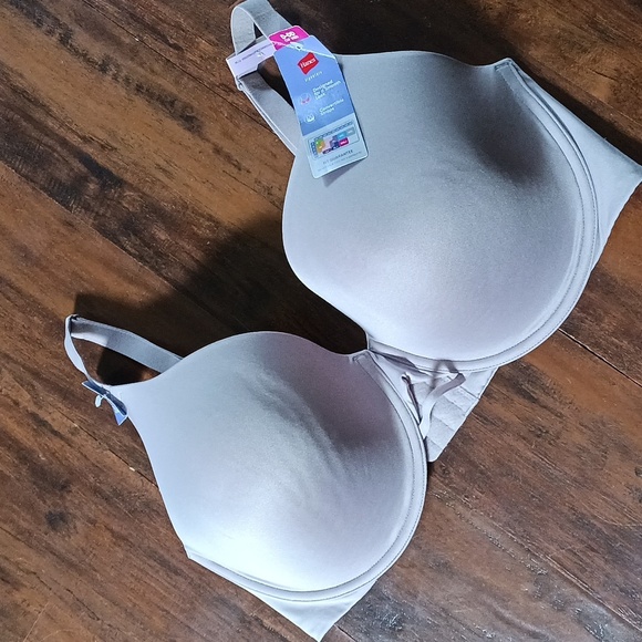 NWT Hanes Taupe Dreamwire Cushioned Underwire Bra Size XL - Picture 2 of 9